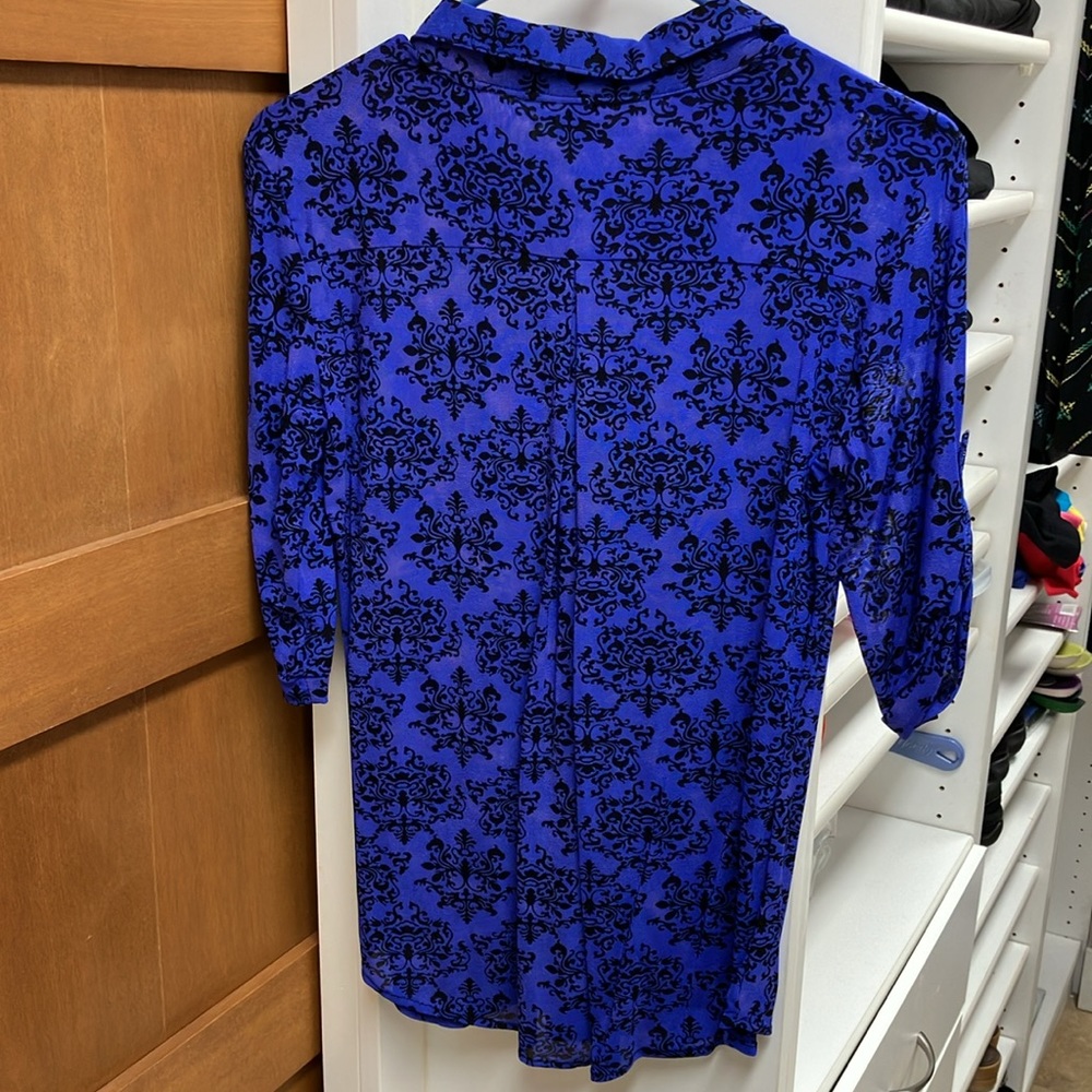 Deep Blue button up - Picture 2 of 3